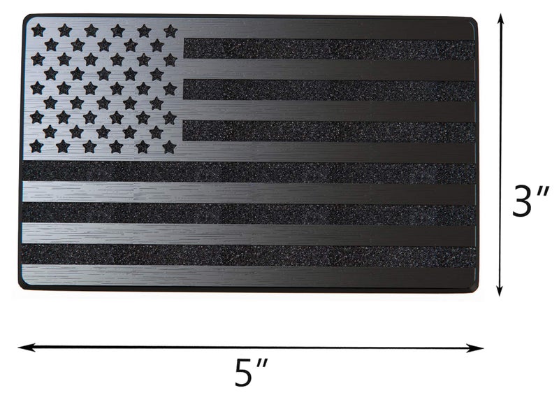 MULL USA Flag Magnet Decals for Cars Trucks 2pcs Forward and Reverse Set (5"x3", Black) - Image 3